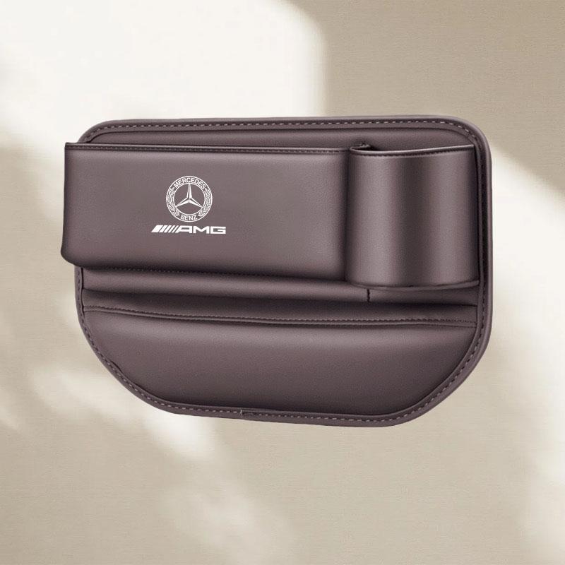 Car Seat Gap Storage Box Leather Cup Holder for Mercedes Benz AMG W220 W221 W222 W217 W230 W204 W205 W203 W246 W245 Accessories