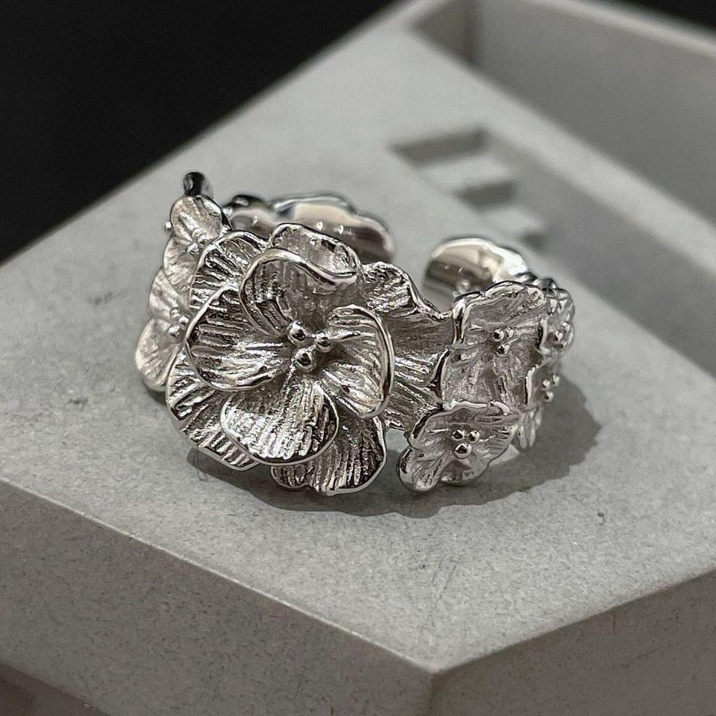Sterling Silver Niche Design Open Ring: Korean Style, Stackable, Colorfast, Light Luxury