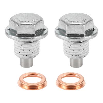 HEROFFIX White Metal Magnetic M12x1.25 with Pendant Bolt Screw Repair Gasket for Nissan