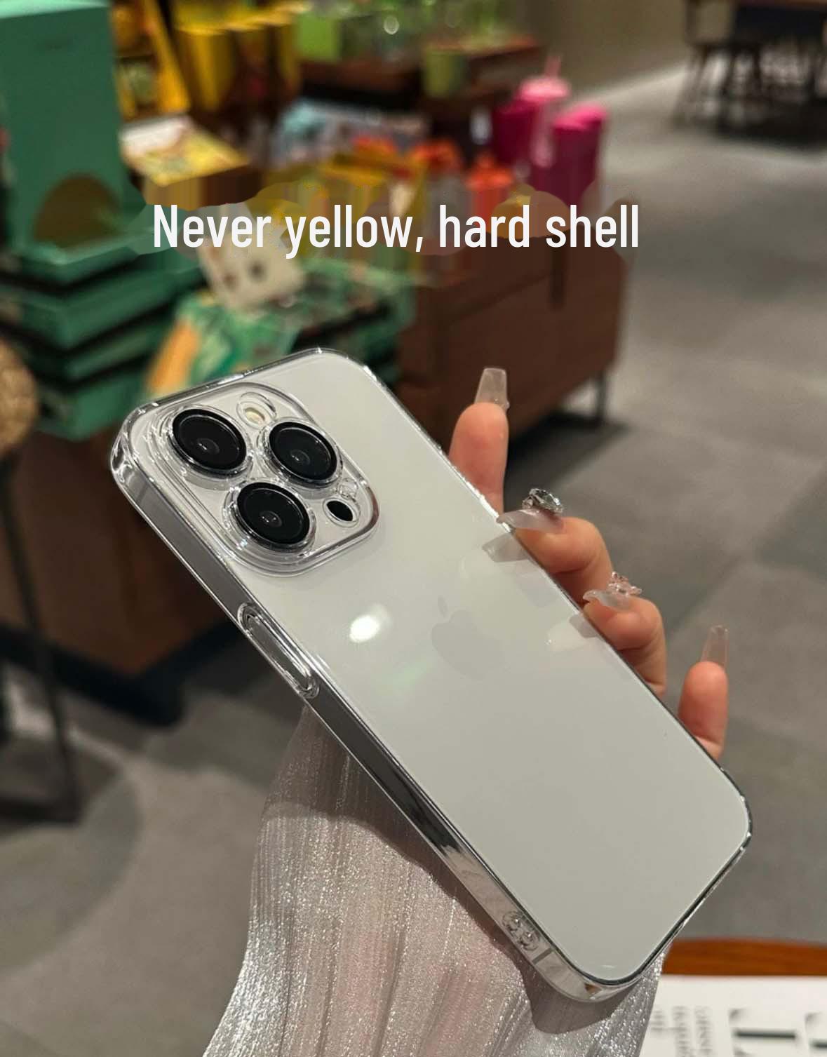 

Прозрачный нежелтеющий чехол для iPhone: Ультратонкий, полностью закрывающий, твердый чехол для моделей iPhone 11-15 Apple 12pro