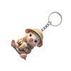 Lovely Milk Drink Pig Acrylic Keychain for Car Home Decoration With Vibranting Color and Sturdy Materials