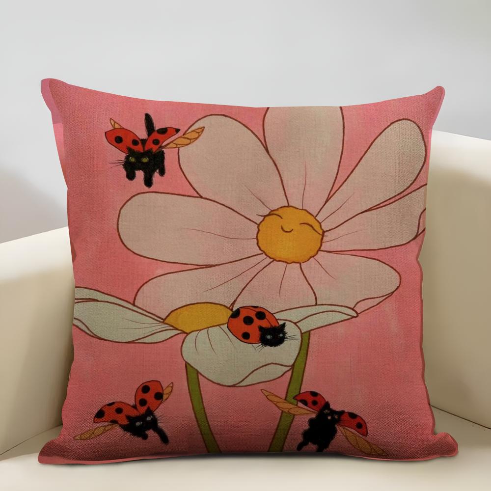 MarisolMuro Arbeitskissenbezug Haushaltsdekoration Leinen Sofakissenbezug: Hautfreundlich & Atmungsaktiv mit unsichtbarem Reißverschluss