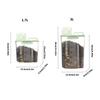 Transparent Plastic Pet Food Storage Box With Measuring Cup And Secure Handles Great For Travel and Home Indoor Use