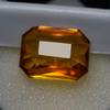 CERTIFIED 9.20 Ct Natural Stunning Orange Sapphire Emerald Cut Loose Gemstone AM-651