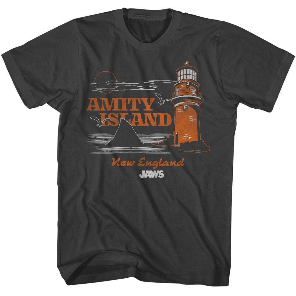 Jaws Movie Amity Island Lighthouse New England Men T Shirt XL