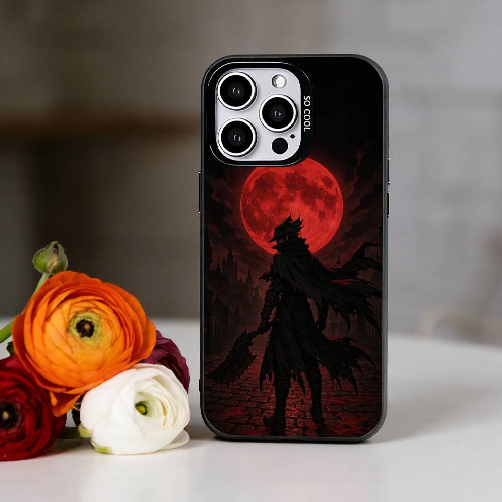 Game B-Bloodborne Phone Case For iPhone 17,16,15,14,13,12,11 Plus,Pro Max,XS,Colorful Silver Phone case Funda Cover