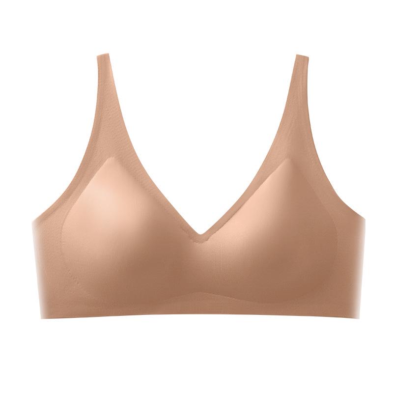 Легкий бесшовный женский бюстгальтер телесного цвета - Гипоаллергенный, Боковая поддержка, Красивая спина, Поддержка без косточек 2XL
