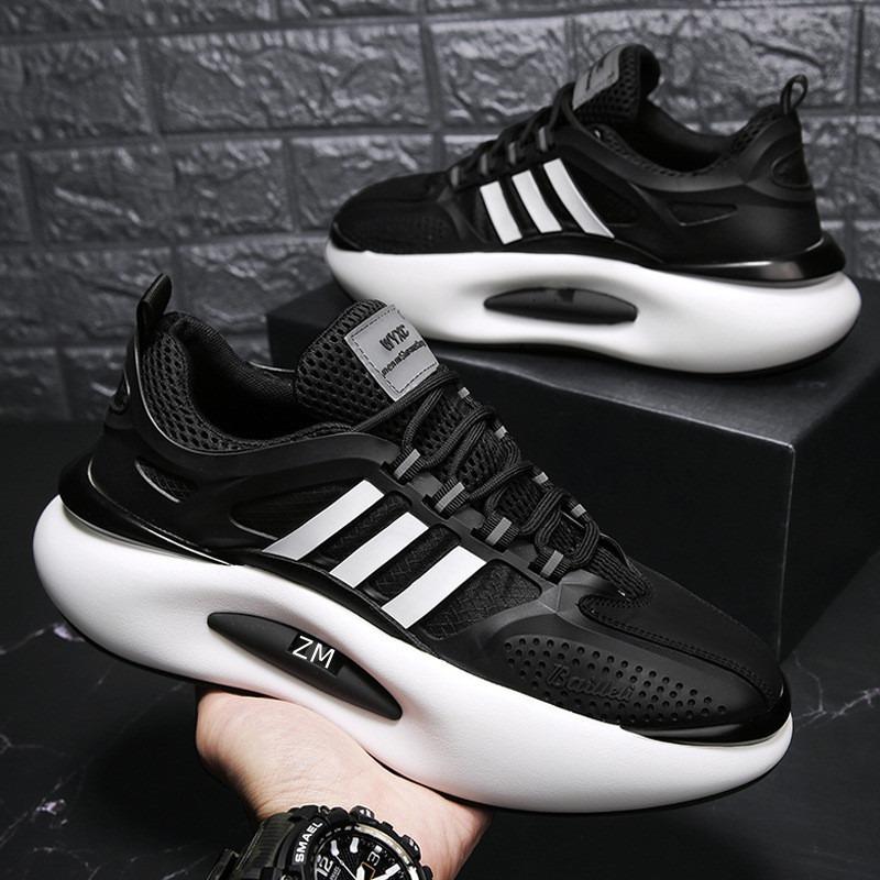Sneakers men's new trend mesh breathable casual shoes bread shoes low top platform shoes