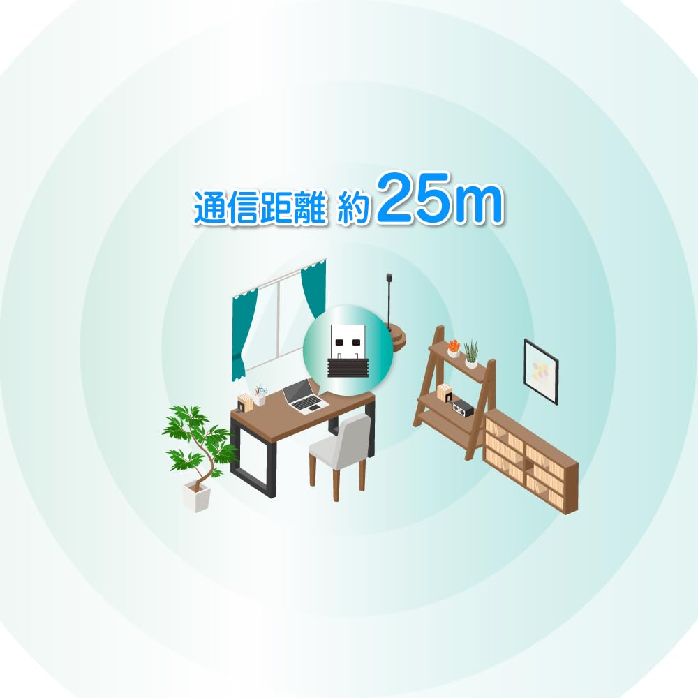 Plannex Bluetooth Compatible Compact USB Adapter Ver. 5.4 + EDR/LE BT-Micro54