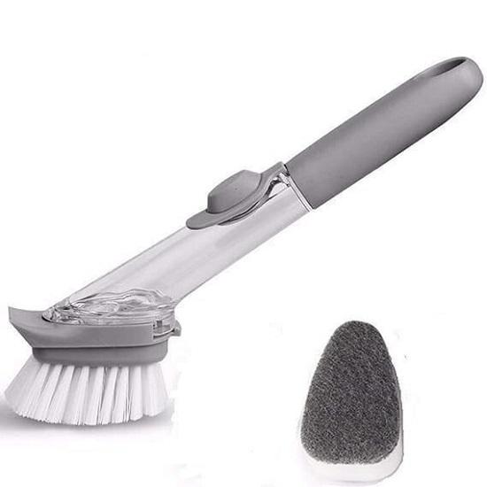 @ Kitchen Usable Long Handle Sponge with White Wok Brush W095 Zr-2445-60%Off