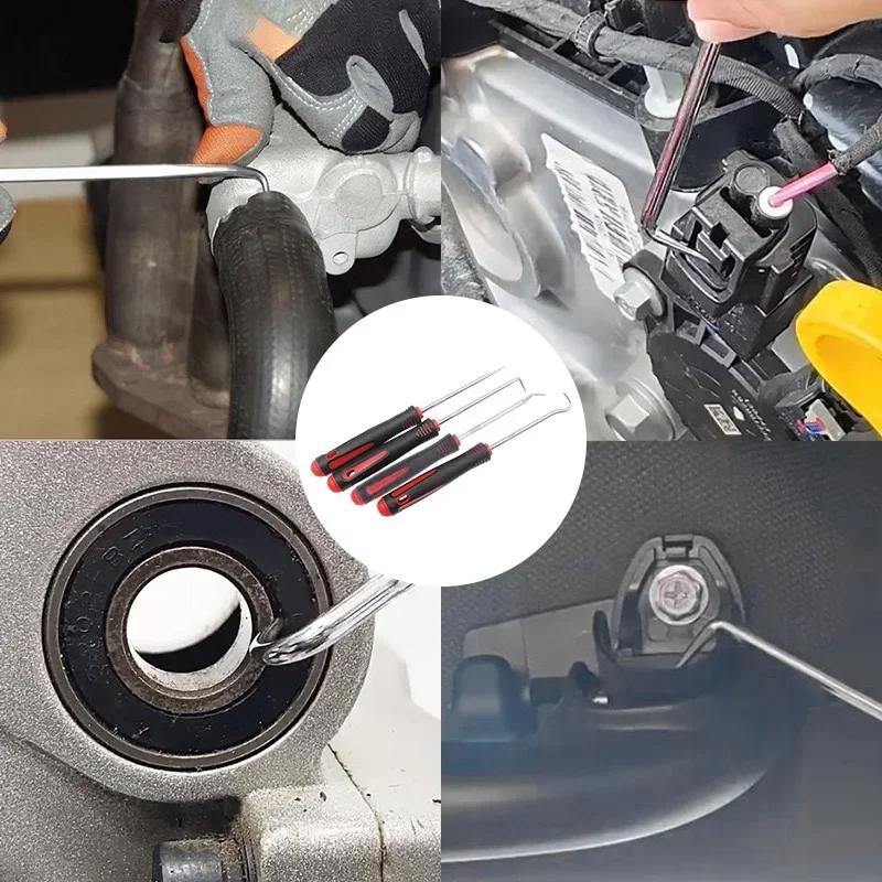 4Pcs 160mm Pick&Hook Set Car Auto Vehicle Oil Seal Screwdrivers O-Ring Seal Gasket Puller Remover Auto&Electronics Repair Tools