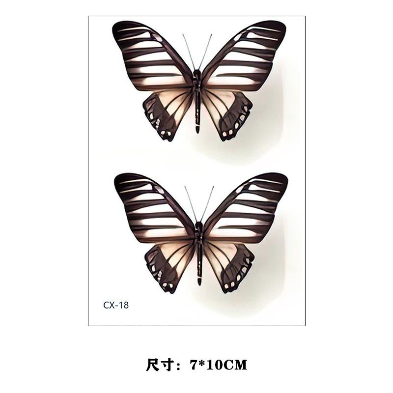 

Spot Wind Color Vintage Stereo Butterfly Babes Disposable Tattoo Stickers CX-18