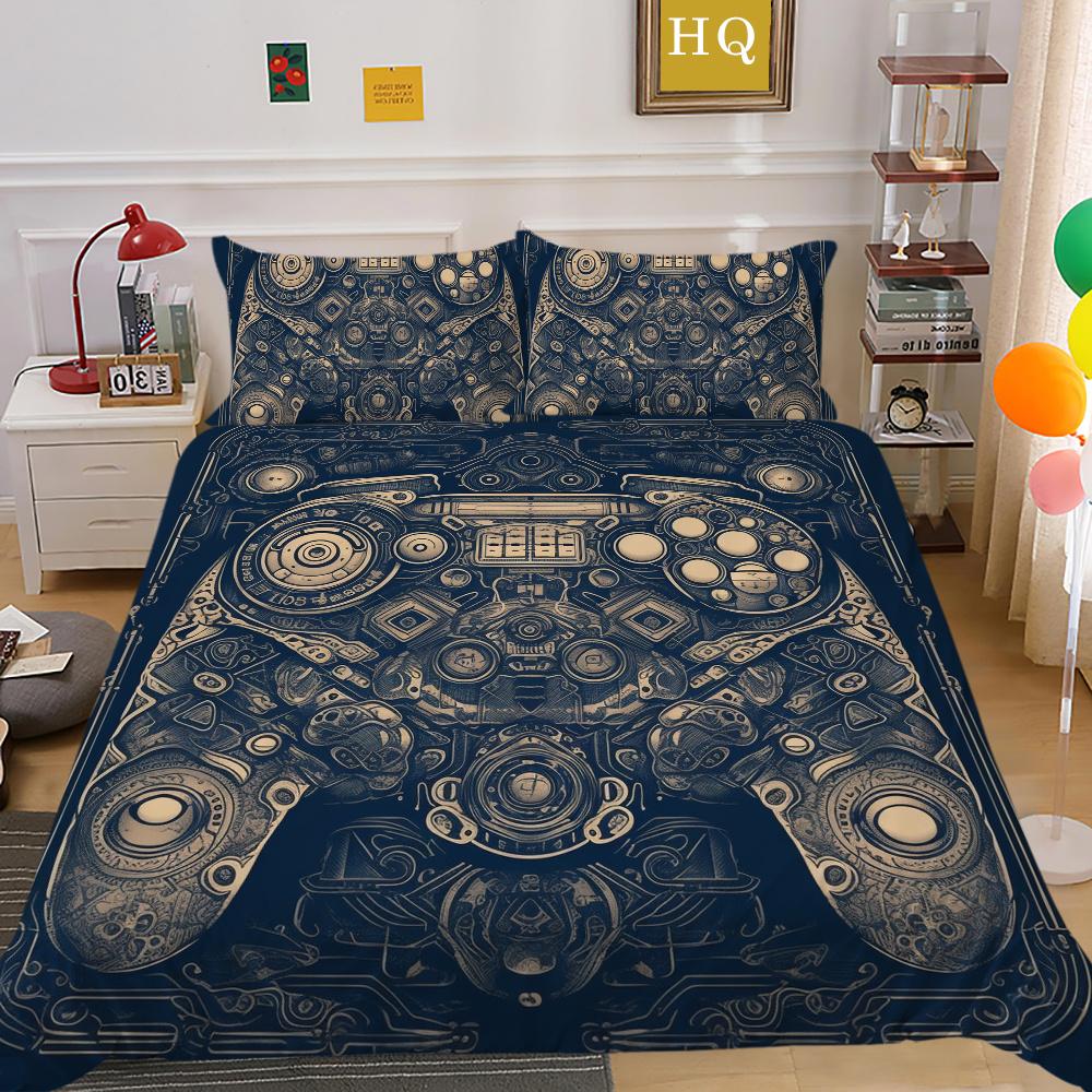 Bedding Sets High Quality Polyester Game Handle Printed Bed Cover Polyester Bedspreads Cool Home Textiles Single Size Pillowcase