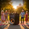 BT audio Speaker, Portable deep bass Outdoor cordless Speaker with Microphone, HiFi Sound,