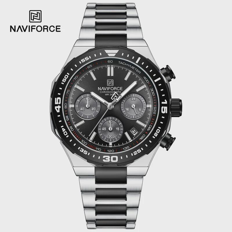 Luxury Analog Watches Steel Waterproof Classic Quartz Wristwatches Fashion Watch Men Chronograph Calendar Male Clock Gifts