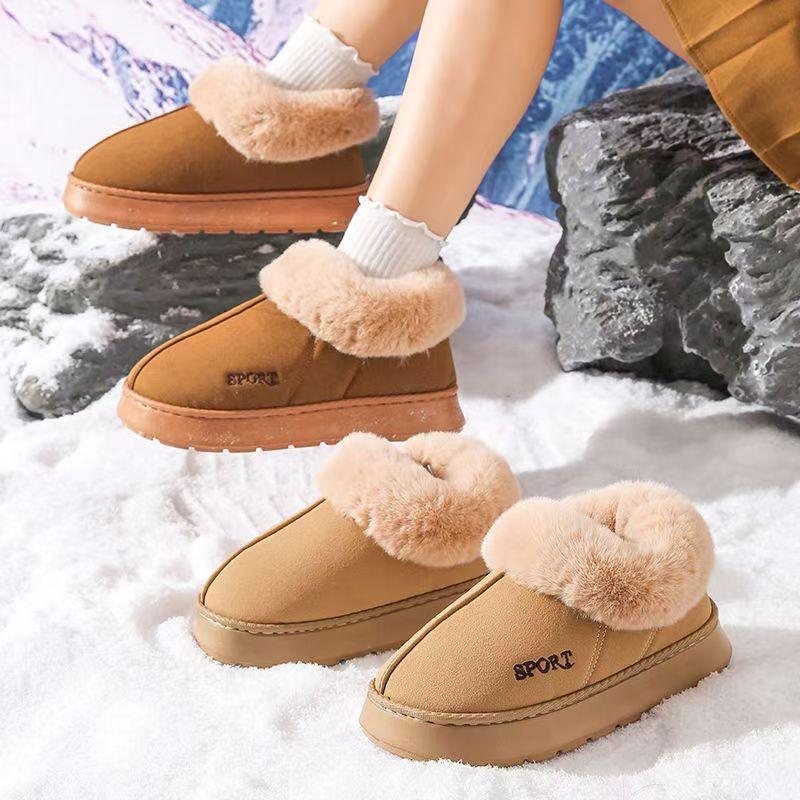 Fashion Women Comfortable Non-Slip Indoor Boots 2025 New Fashion Boots Fluffy Thick-Soled Shoes Women Comfortable and Warm Cotton Shoes