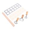 Pasta Making Tools Kit 12 Hole Ravioli Stamp Maker Pasta Cutter Wood Pasta Rolling Pin for Kitchen