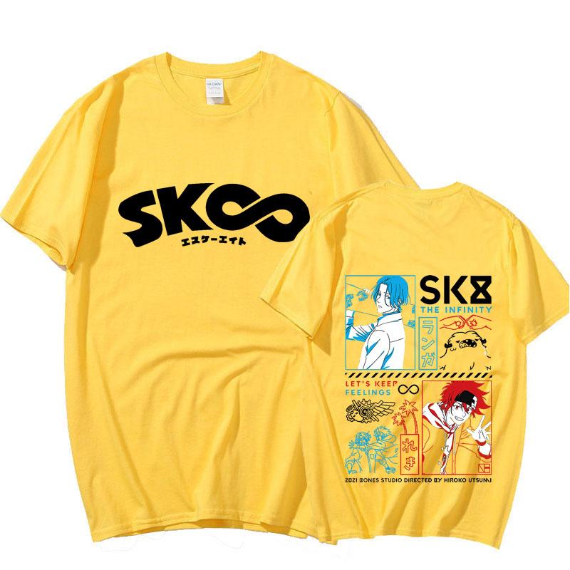 Cool Sk8 The Infinity T-Shirt Summer Unisex Japanese Anime T Shirts Snow Shadow Reki Joe Cherry Adam Miya Harajuku Unisex Tops
