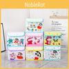 Cute Crayon Pajamas Shin Chan Shiro Striped Pattern Foldable Flip Box Storage