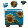 Planter Small Square Flower Pot Decorative Plant for Indoor And Outer Yard in Hof Bookcase
