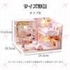 lulubelle DIY Wooden Dollhouse Kit with LED Lights and Dustproof Cover - Handmade Miniature House Gift (Type B)