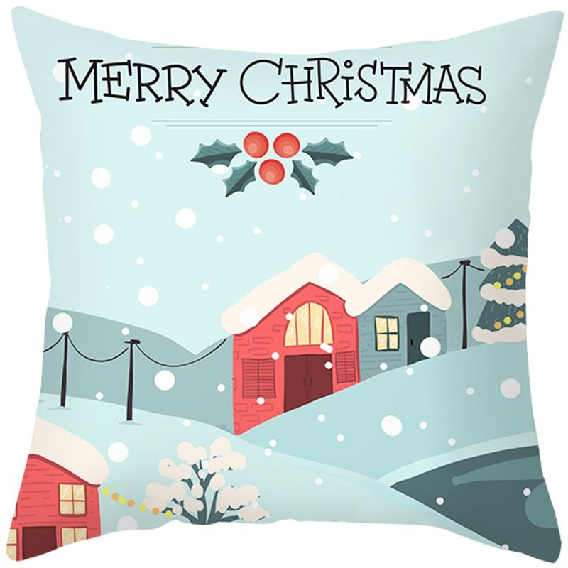 Cartoon Christmas Tree Elk Snowman Christmas Decoration Pillow Set Solo -Launched Room Automobile Study Office Pillow Pillow