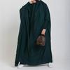 Women's Solid Color Abaya Dress - Middle Eastern & Southeast Asian Style