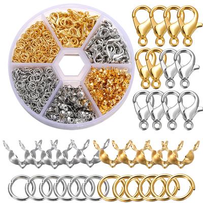 Alloy Accessories Jewelry Findings Set Earring Making Kit Lobster Clasp Open Jump Rings Jewelry Tool DIY Jewelry Making Supplies