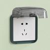Wall Switch Cover Box Self-Adhesive Wall Mounted Waterproof Clear Wall Light Socket Doorbell Cover Guard Bathroom Accessories
