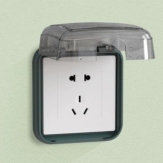 Wall Switch Cover Box Self-Adhesive Wall Mounted Waterproof Clear Wall Light Socket Doorbell Cover Guard Bathroom Accessories