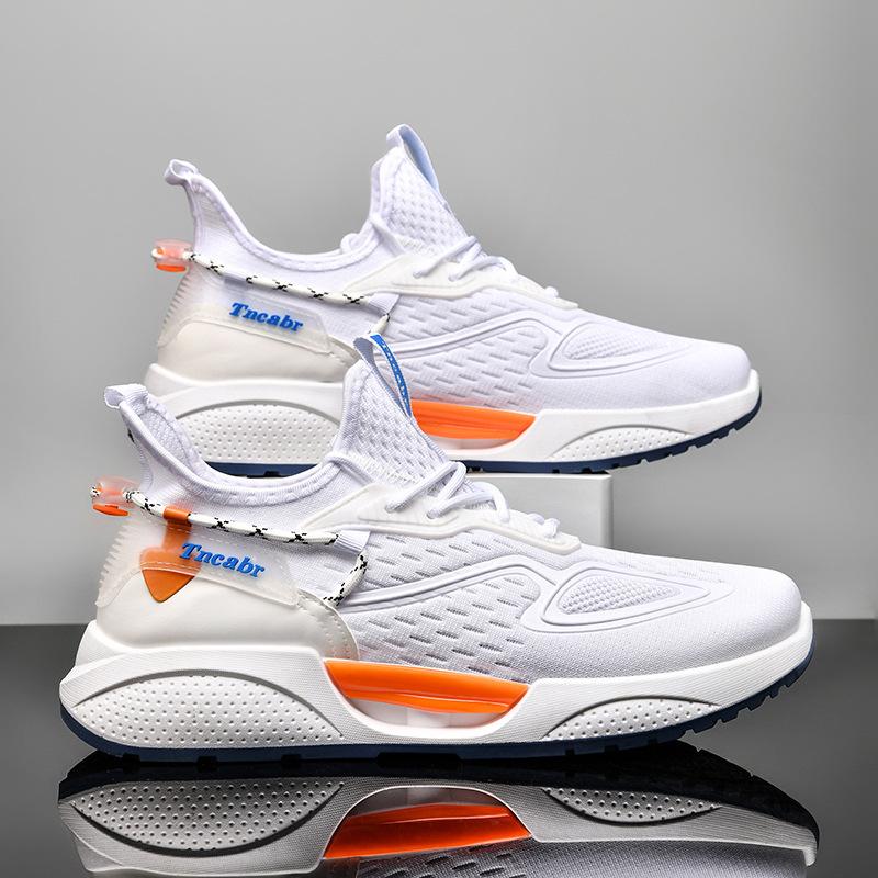 High quality summer men's low-top breathable mesh light running shoes thick-soled shock absorption comfortable training casual sports shoes