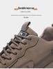 Men's Versatile Leather Lace-up Casual Sneakers - Breathable, Comfortable, Non-slip for Spring & Autumn 2025