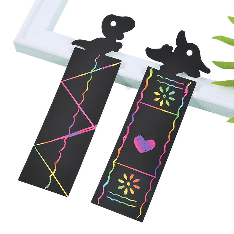 24 STÜCKE Zufällig Gemischtes Rubbel-Lesezeichen-Set Schüler DIY Schreibwaren Bunte Rubbelpapiere Festival Handgemachte DIY Dekorationen ZYF