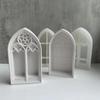 1 Pcs Jewelry Display Holder Tray DIY Dish Mold Church Window Crystal Epoxy Resin Mold Cabinet Storage Box Silicone Mould