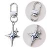 Hollow Star Charm Pendant Keychain Stylish Crystal Star Moon Keychain Car Keyring for Women Bag Ornament Backpack Decors