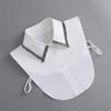 Women White Fake Collar Shirt Women's Lapel Detachable Shirt Collar Girls Sweater False Collar Lapel Blouse Tie Faux Col
