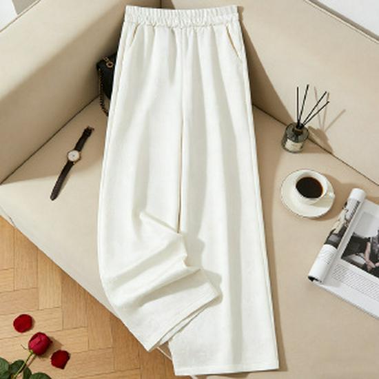 

Chic High-Waisted Straight-Leg Pants for Middle-Aged Women - Spring/Autumn Casual Style 2026 4XL бежевий