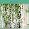 Gordijn Bos Berk Bomen Douche Natuurlijk Landschap Prints Stof Waterdicht Polyester Badkamer Gordijnen Decoratie Met Haken