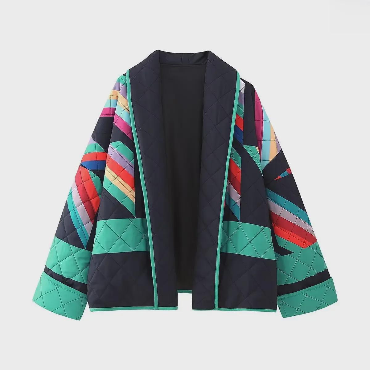 

Жіноча осінь/зима стьобана бавовняна куртка вільного крою Small