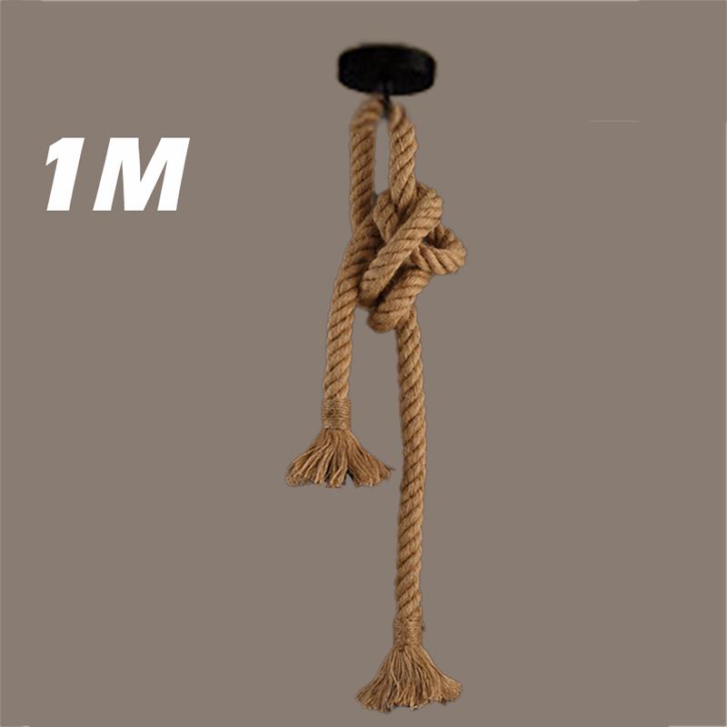 Vintage Retro Industrie Loft Hanf Seil Halter Decke Anhänger Licht Lampe Cafe Restaurant Retro Kronleuchter