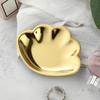 Beautiful Plating Metal Plates Stainless Steel Seashell Shape Small Decorative Tray Woman's Jewelry Organizer