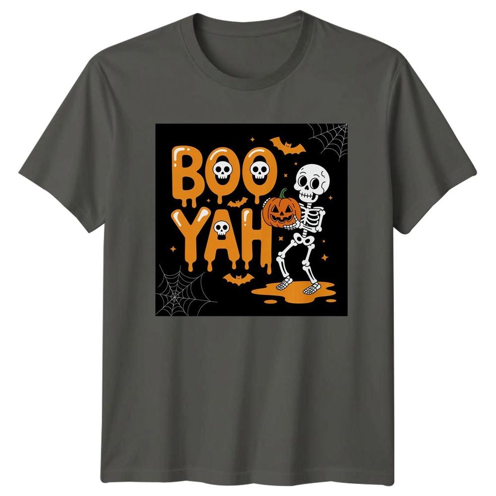 Boo Yah TShirt Skeleton Cartoon Halloween Gift For Him And Her S