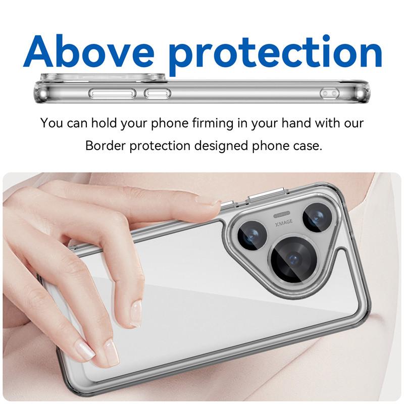 For Huawei Pura 70 Pro Case Huawei Pura 70 Pro Plus Ultra Cover Shockproof Hard PC Luxury Silicone Protective Phone Back Cover For Huawei Pura 70