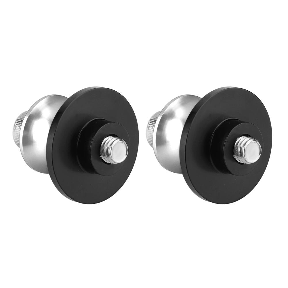 2pcs 8mm Motorcycle CNC Rr Stand Swing Arm Spool Sliders Stand Swingarm Bobbins (Black)