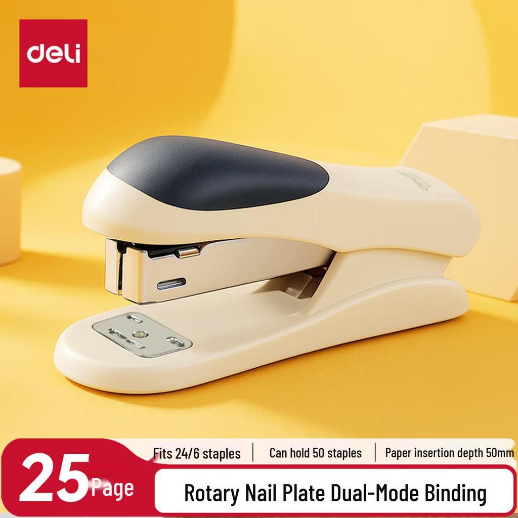 Standard White Office Stapler - Multifunctional Manual Stapler for Students and Professionals