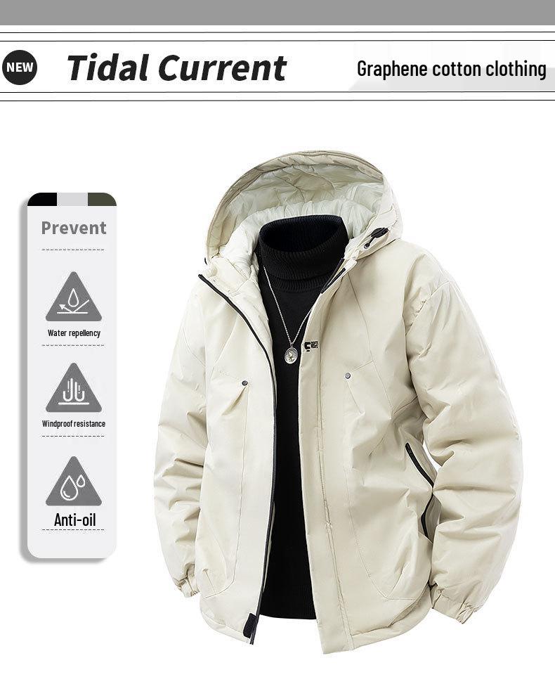 2025 Men's Korean Style Windproof Waterproof Hooded Jacket: Trendy Outdoor Workwear