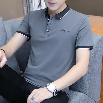 Men's Short-sleeved POLO Shirt New Summer Lapel Cotton T-shirt Business Clothes Young and Middle-aged Embroidered Tops