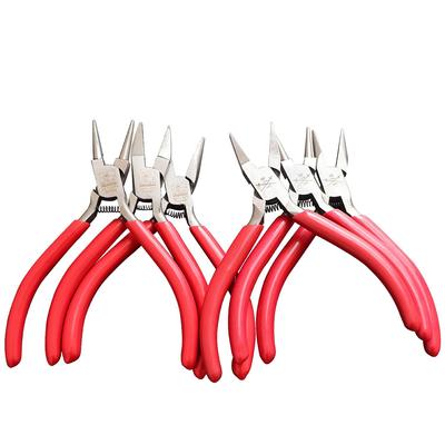 Alicates de punta redonda plana con resorte, cortador de cables de precisión de largo alcance, herramientas manuales para doblar alambre, artesanía, placa PCB, herramienta de joyería