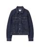 Misekiseoul Men Pleats Denim Trucker Jacket Dark Navy