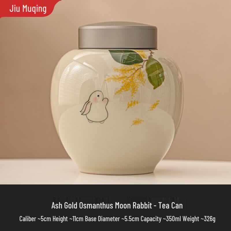 

Hand-Painted Ceramic Tea Storage Jar